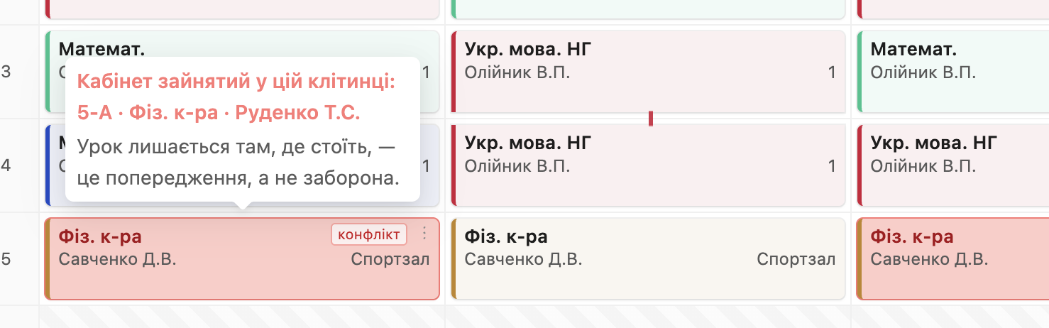 Підказка на уроці з конфліктом