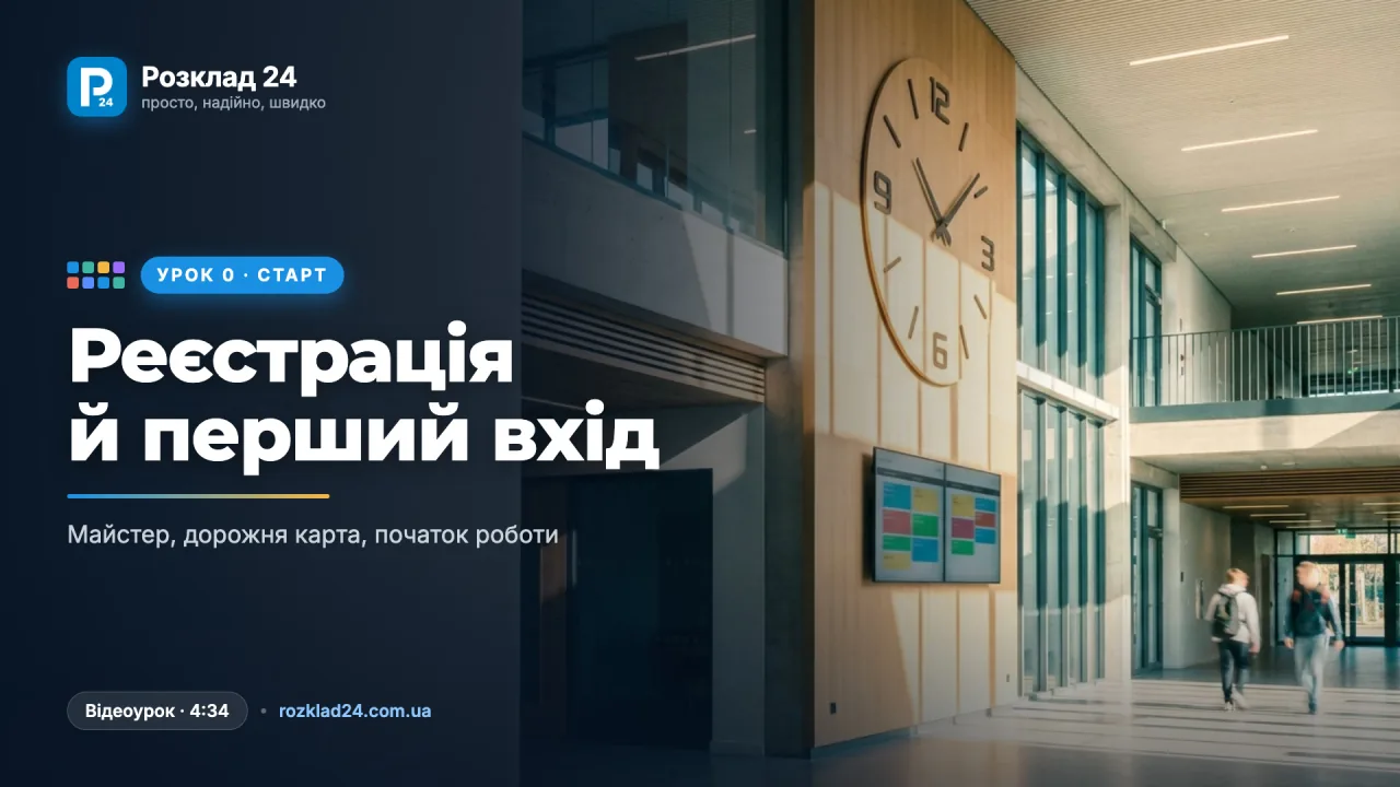 Реєстрація й перший вхід: майстер закладу, дорожня карта, типовий план МОН