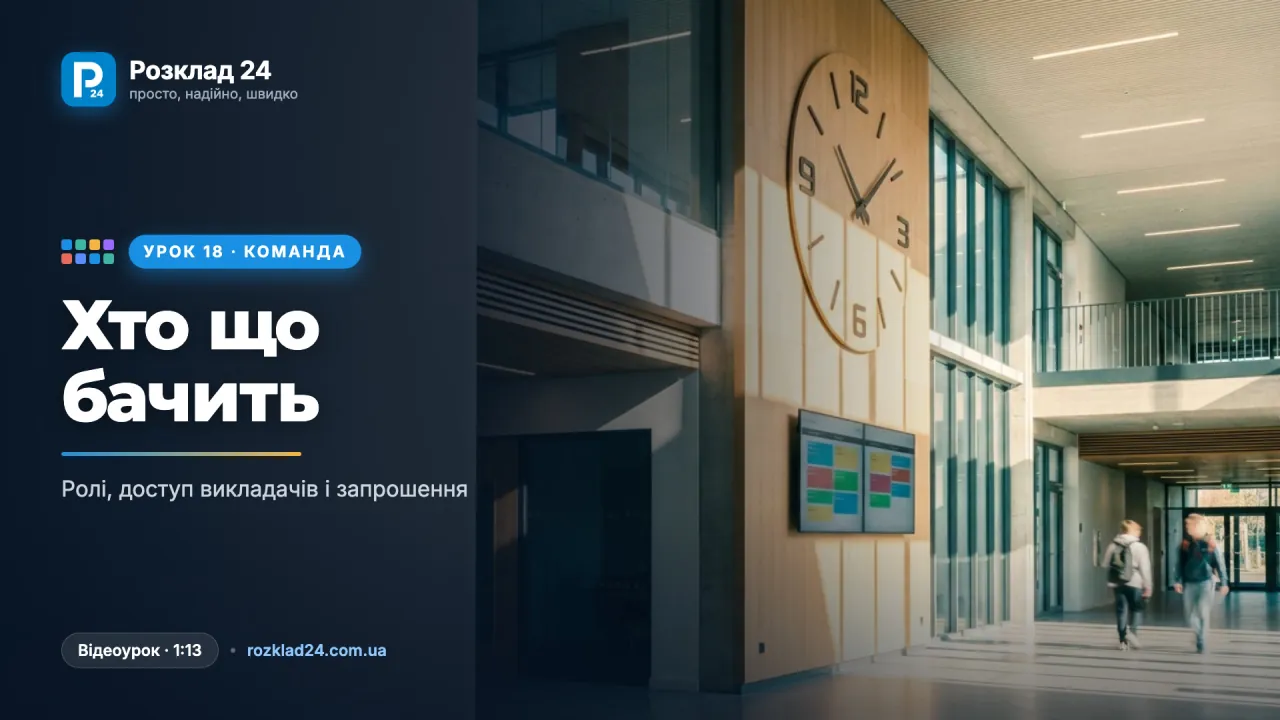 Команда й доступи: ролі, викладачі, запрошення