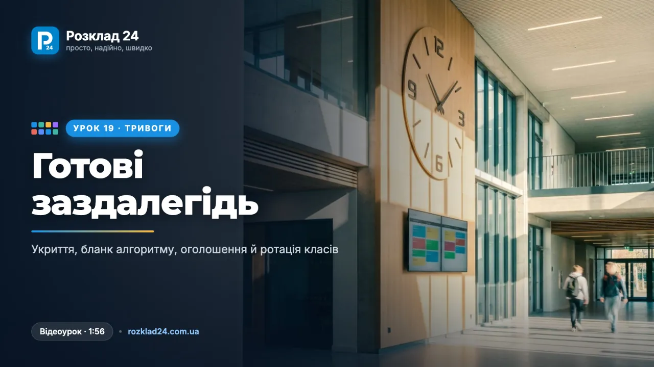 Тривоги: укриття, бланк алгоритму, оголошення й ротація