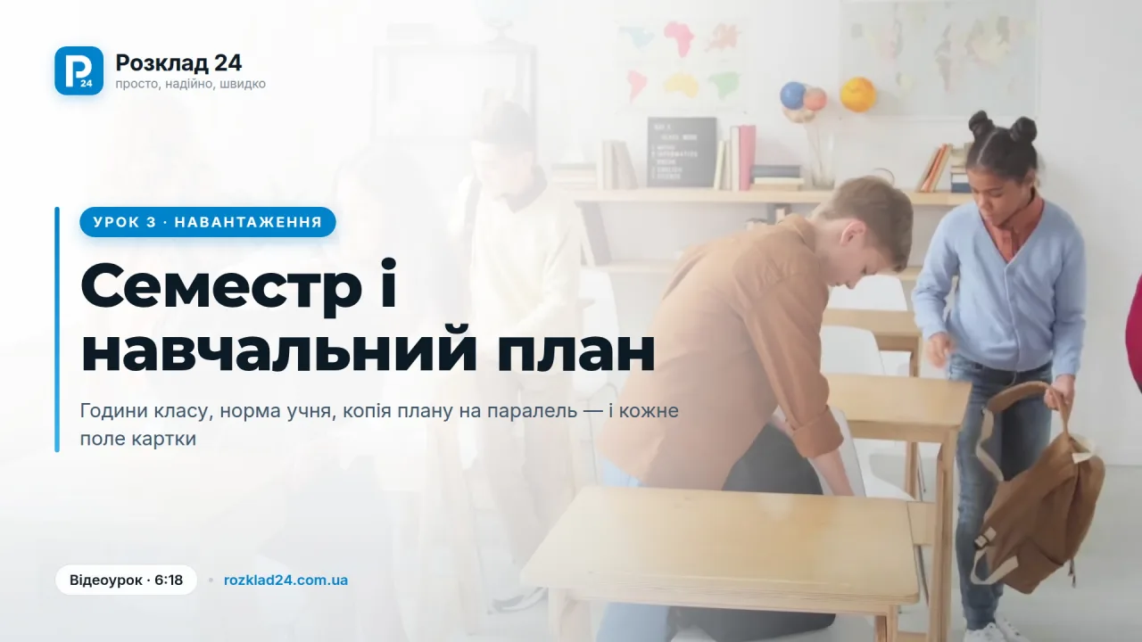 Навантаження: семестр і навчальний план